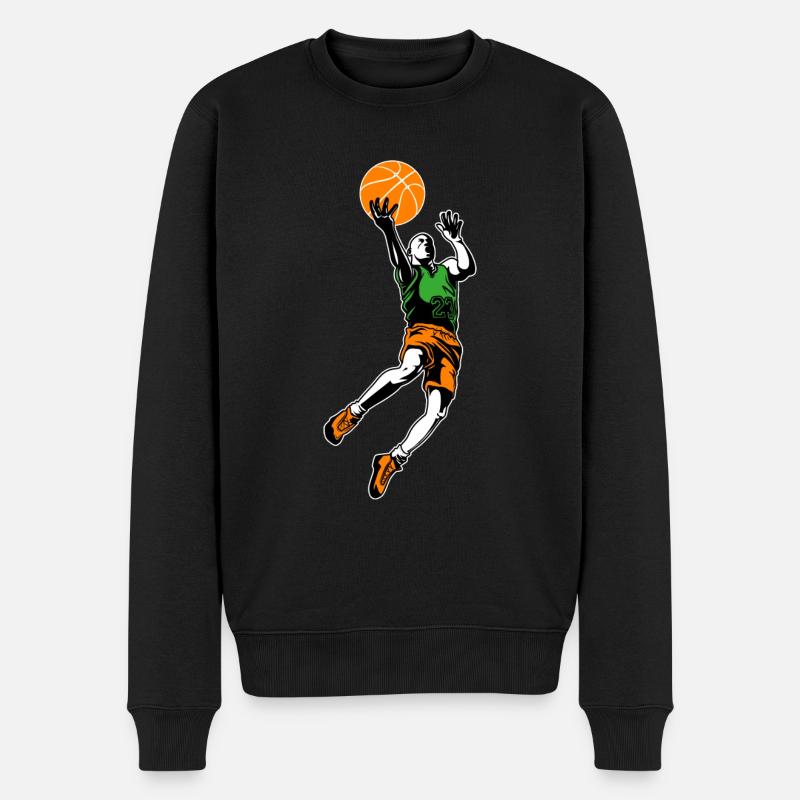basketball basket basketteur - Pull Premium bio Homme - noir