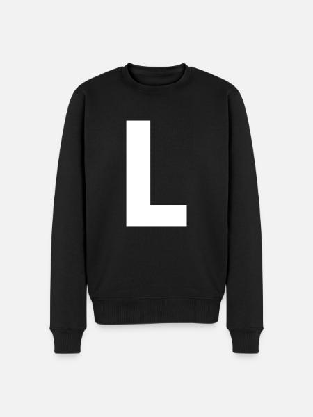 L - Men's Premium Organic Jumper - black