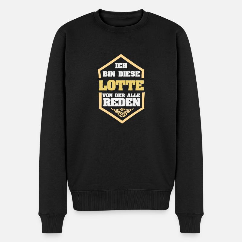 Prénom Lotte - Pull Premium bio Homme - noir