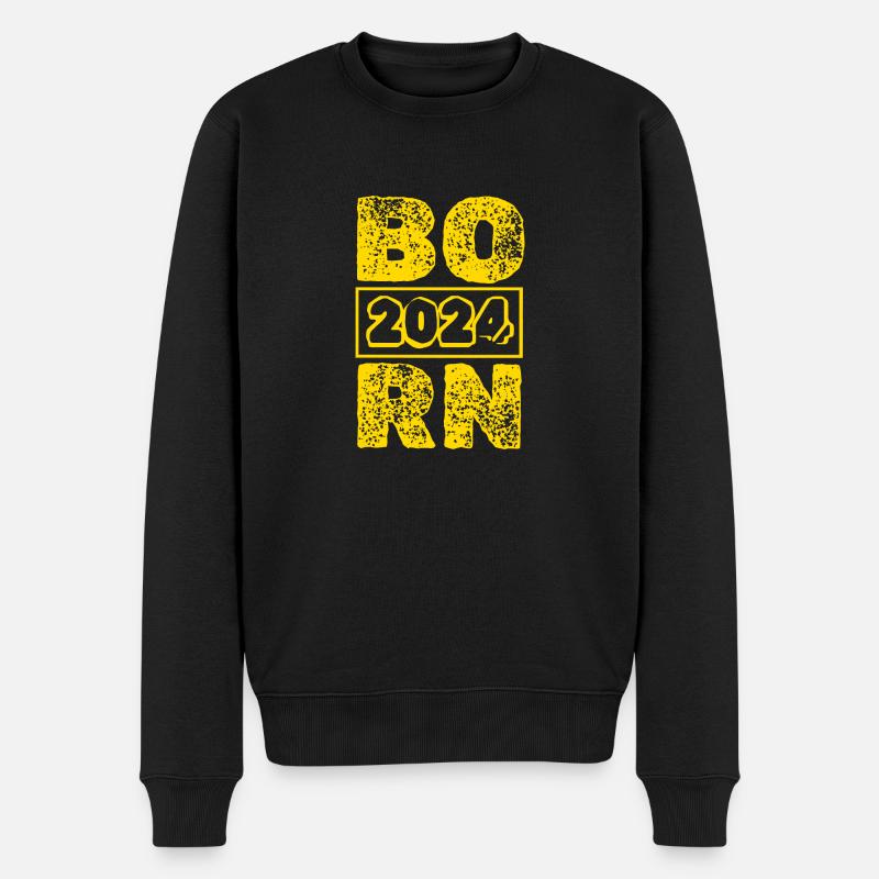 Né en 2024 - Pull Premium bio Homme - noir