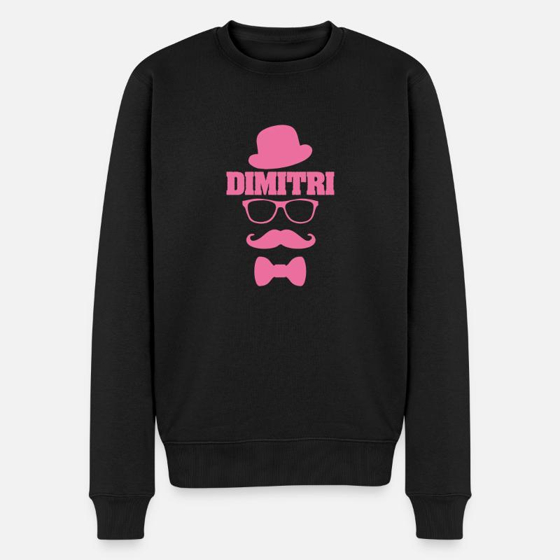 First name Dimitri - Men's Premium Organic Jumper - black
