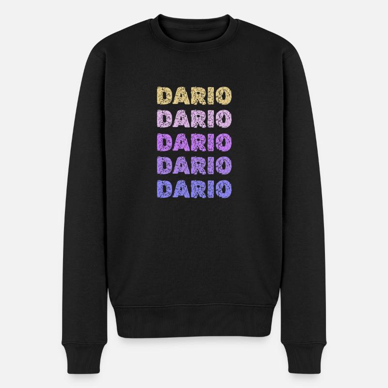 Geschenk für Dario - Männer Premium Bio Pullover - Schwarz