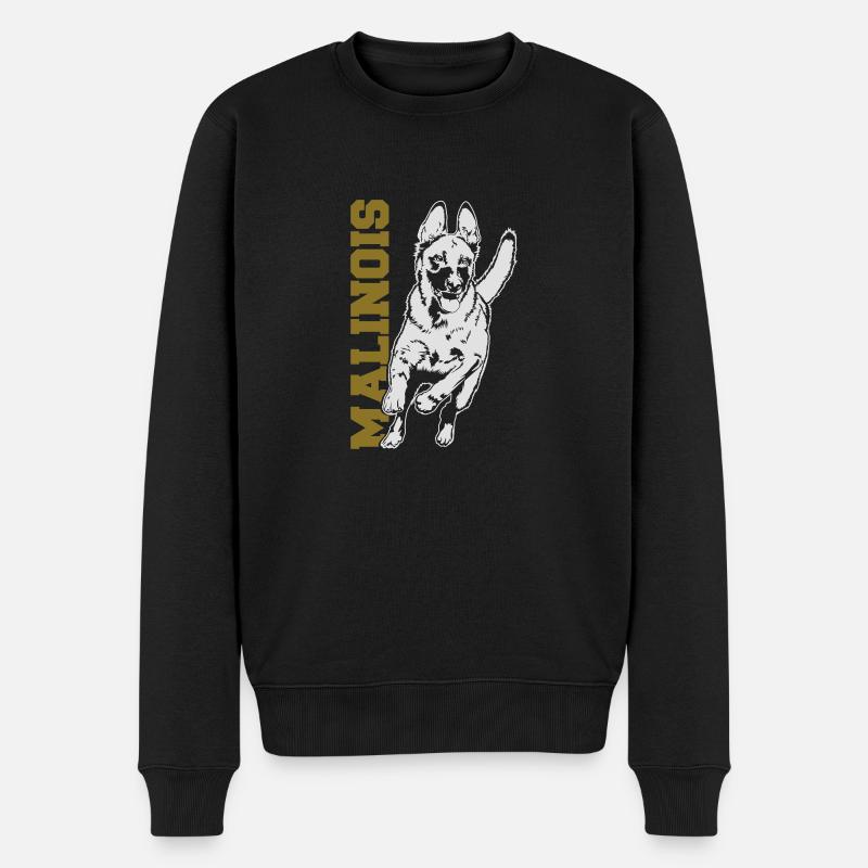 Malinois - Männer Premium Bio Pullover - Schwarz