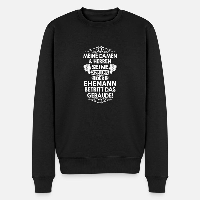 EHEMANN - Männer Premium Bio Pullover - Schwarz