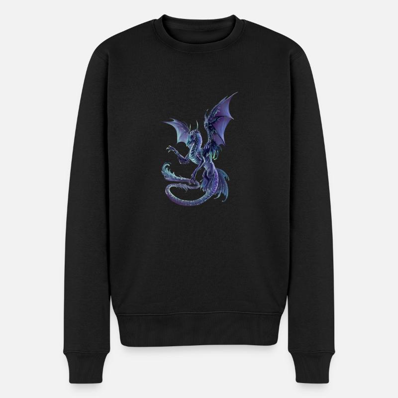 celestial dragon - Männer Premium Bio Pullover - Schwarz