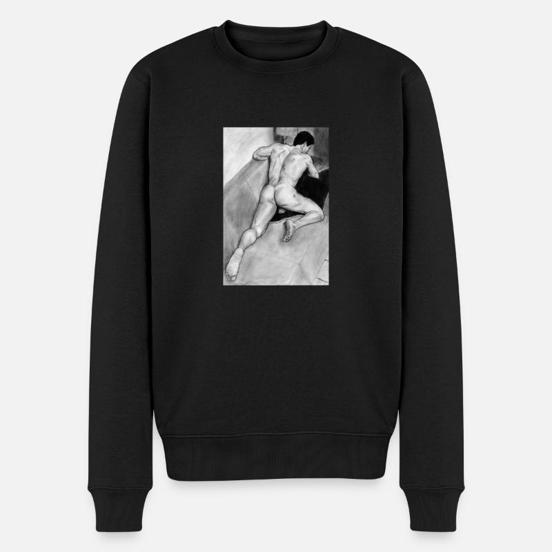 Arschmann Bleistift - Männer Premium Bio Pullover - Schwarz