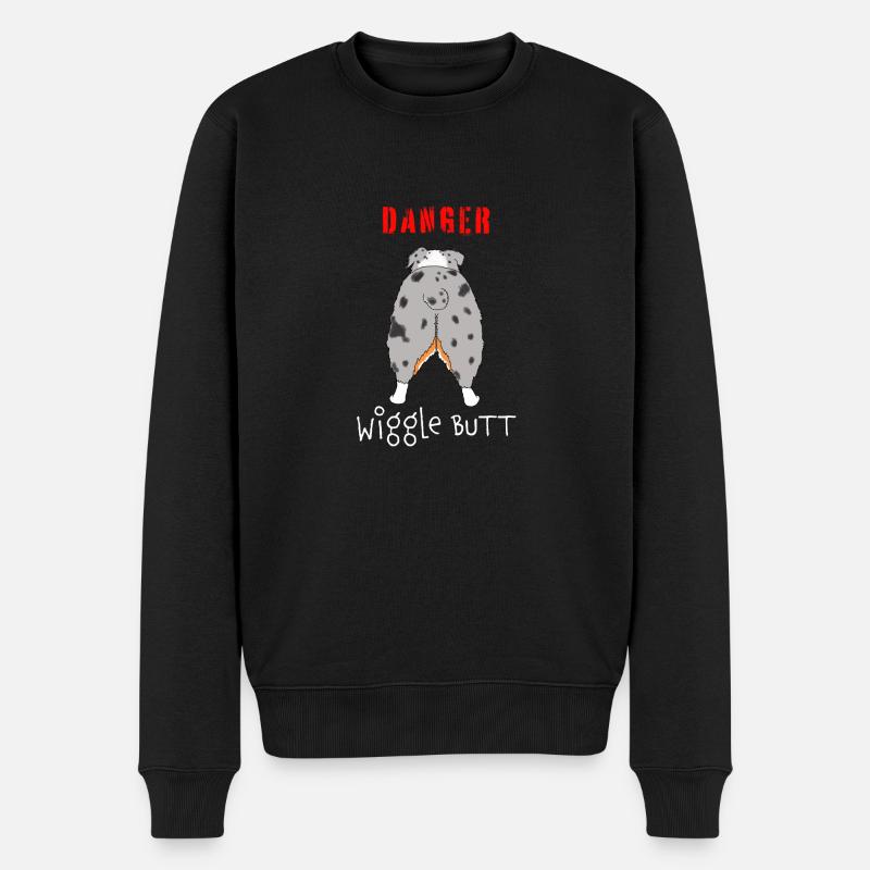 Danger Wiggle Butt Berger australien - Pull Premium bio Homme - noir