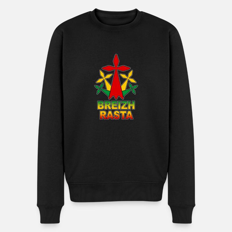 breizh rasta - Männer Premium Bio Pullover - Schwarz