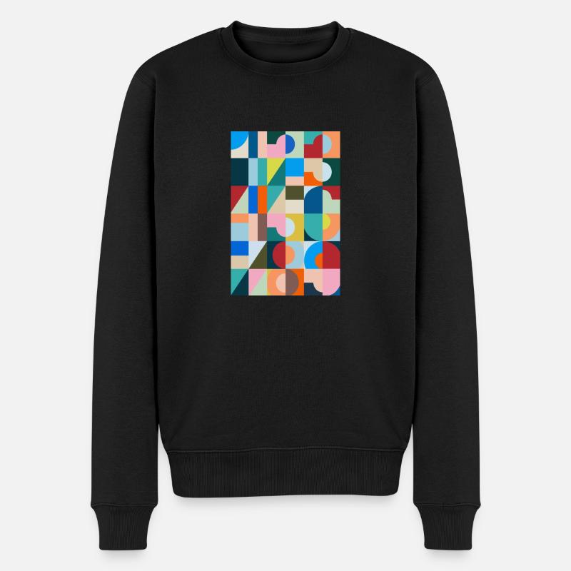 Zahlen, Ziffern, Nummern - Männer Premium Bio Pullover - Schwarz