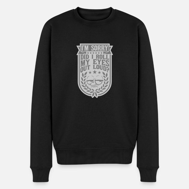 Roulez mes yeux - Pull Premium bio Homme - noir