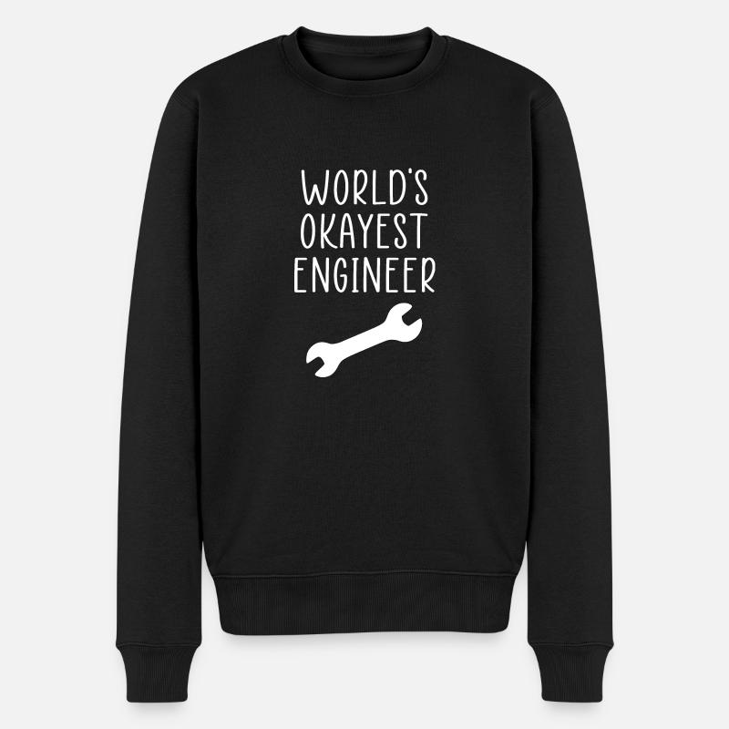 citation amusante de l’ingénieur - Pull Premium bio Homme - noir
