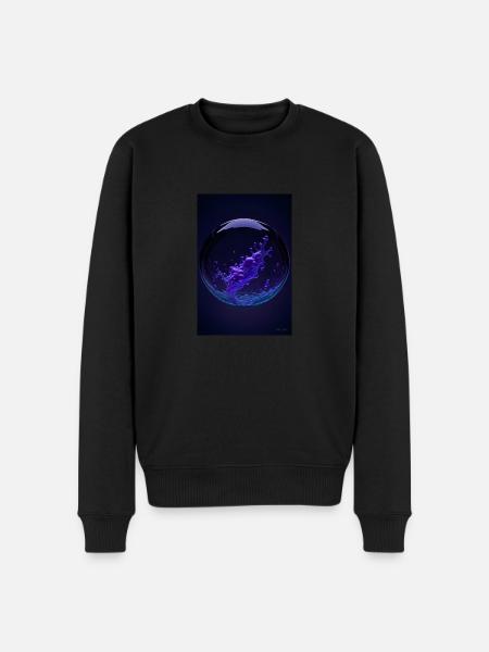 Clouds in a bubble purple2 - Men's Premium Organic Jumper - black