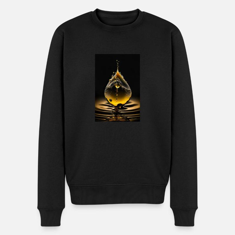 Gouttes jaunes 2 - Pull Premium bio Homme - noir