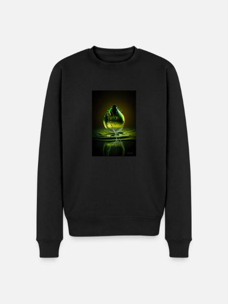 Drops green 3 - Men's Premium Organic Jumper - black