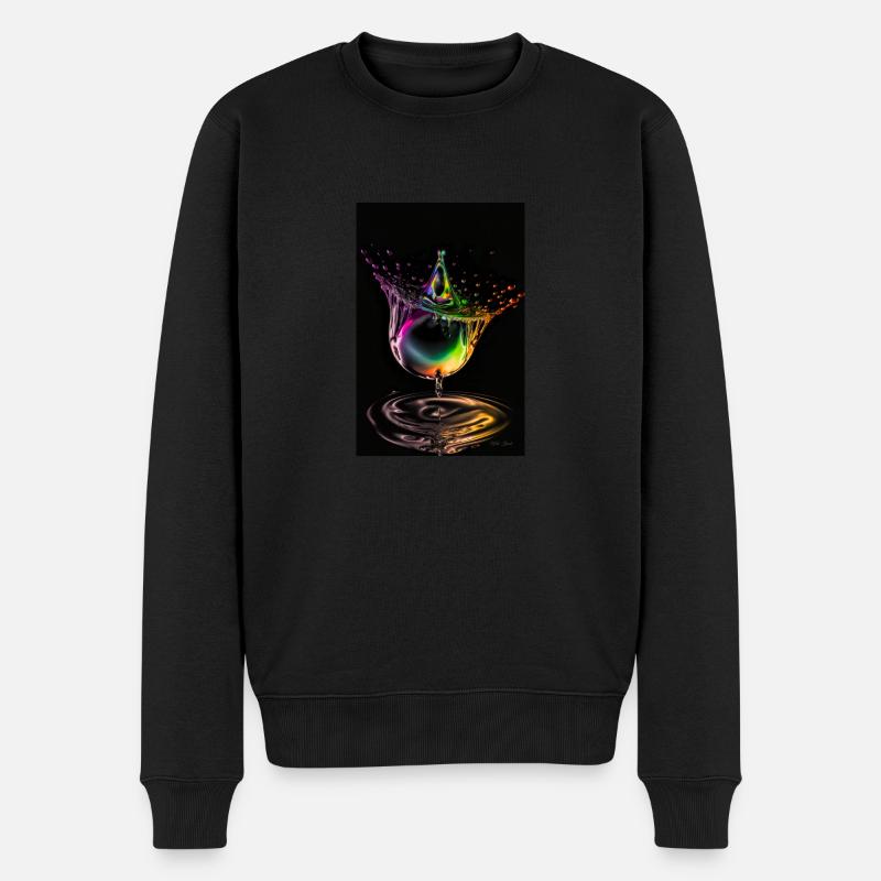Gouttes néon 2 - Pull Premium bio Homme - noir