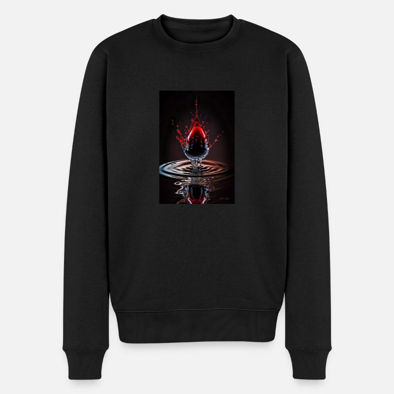 Gouttes rouges 3 - Pull Premium bio Homme - noir