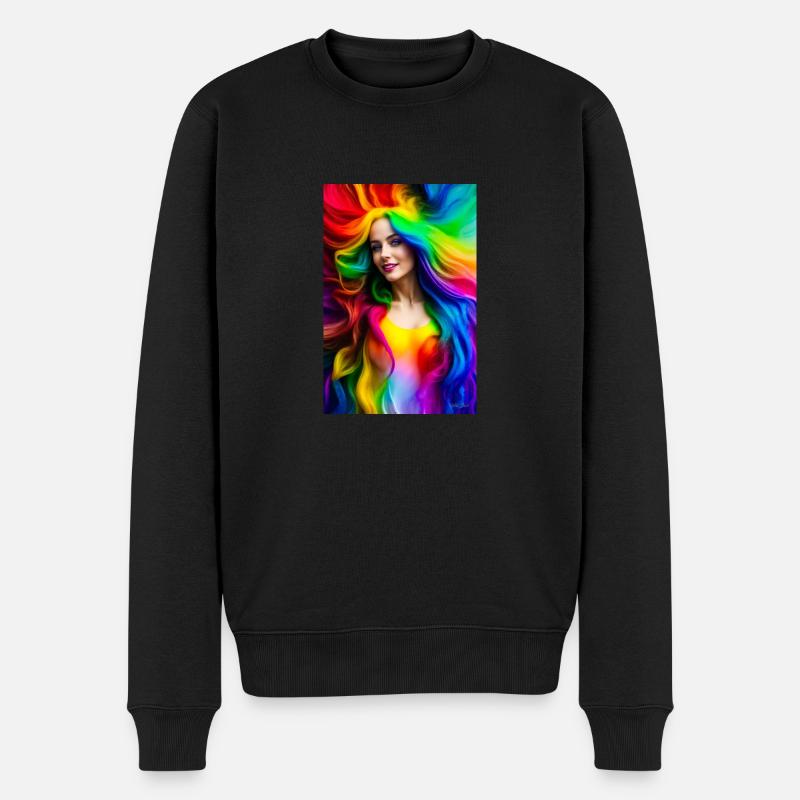 Neon Schönheit 8 - Männer Premium Bio Pullover - Schwarz