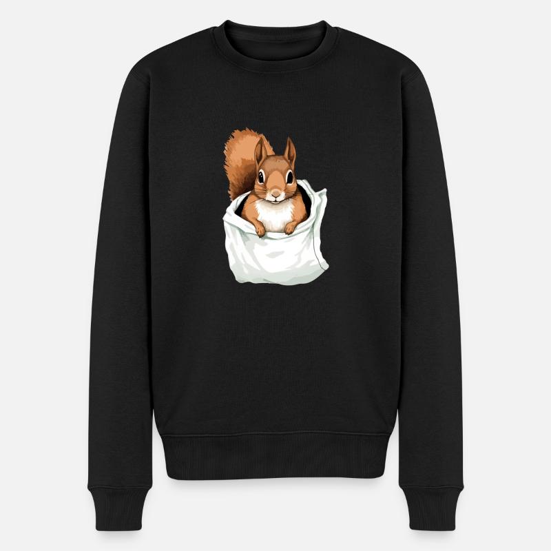 Boog l'écureuil - Pull Premium bio Homme - noir