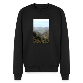 Montagnes de montagne Paysage de montagne Poster - Pull Premium bio Homme - noir - Devant - Nico (187cm)