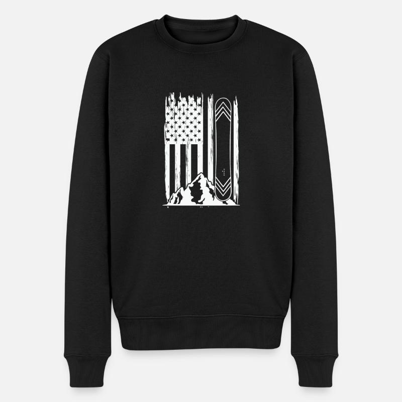 Geschenkidee für Snowboarder - Männer Premium Bio Pullover - Schwarz