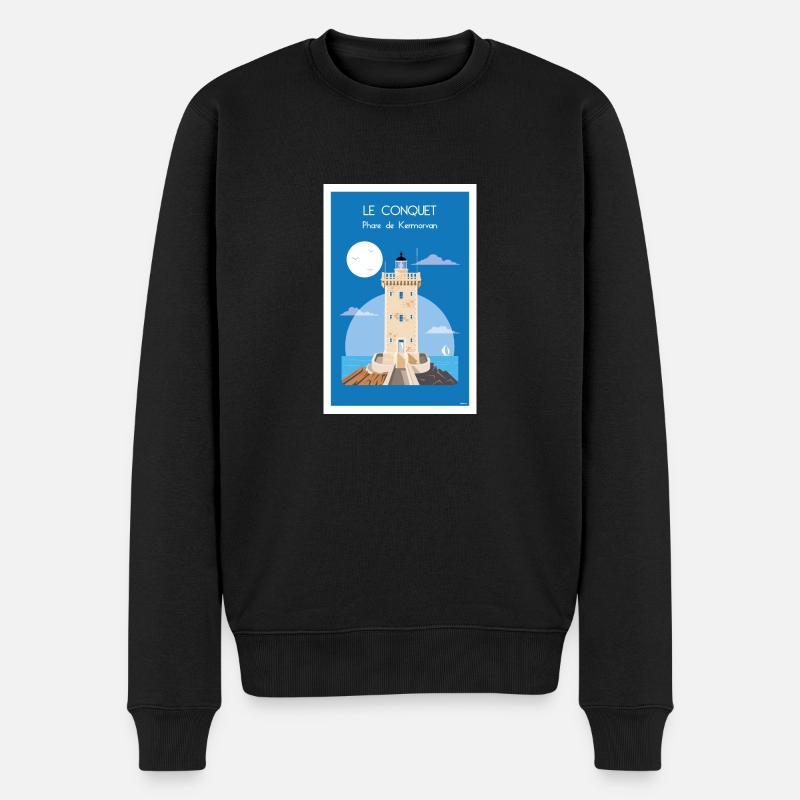 LEUCHTTURM KERMORVAN - Männer Premium Bio Pullover - Schwarz