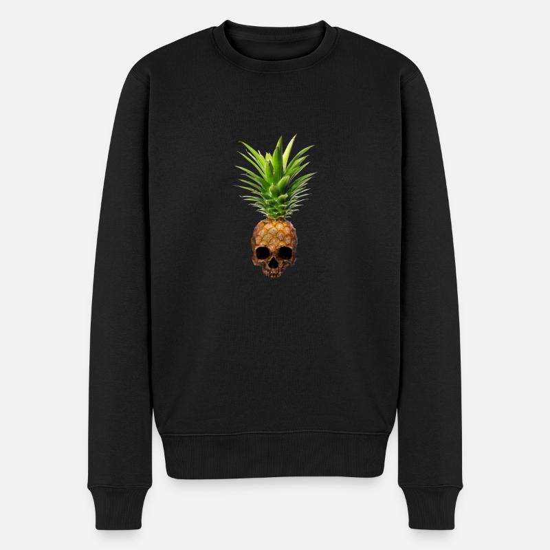 Crâne d’ananas Ananas Teschio - Pull Premium bio Homme - noir