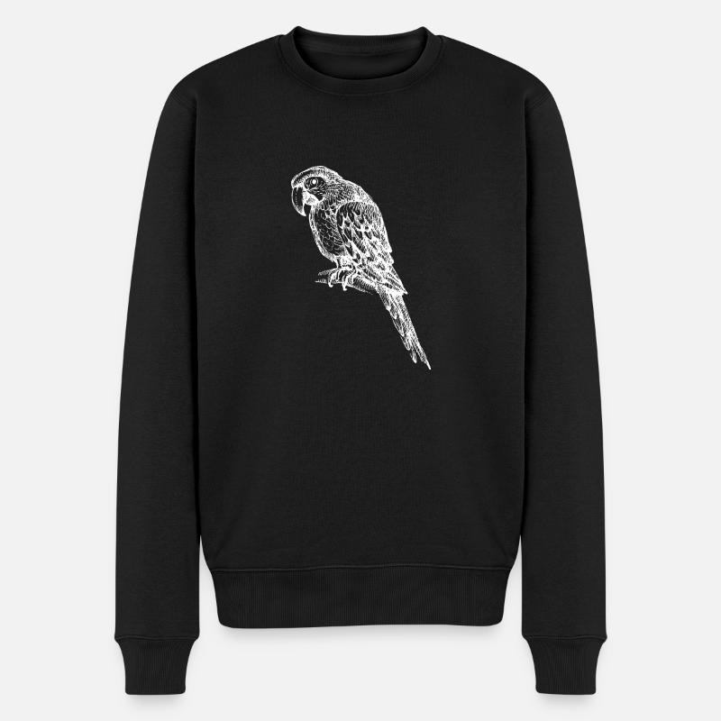 Papagei Tropisch exotisch - Männer Premium Bio Pullover - Schwarz