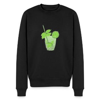 Laby Mojito (weiße Kontur) - Männer Premium Bio Pullover - Schwarz - Vorne - Nico (187cm)