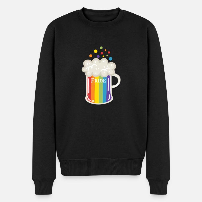 Pride Beer - Männer Premium Bio Pullover - Schwarz