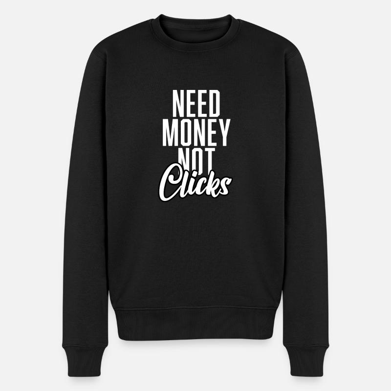 Besoin d’argent, pas de clics - Pull Premium bio Homme - noir