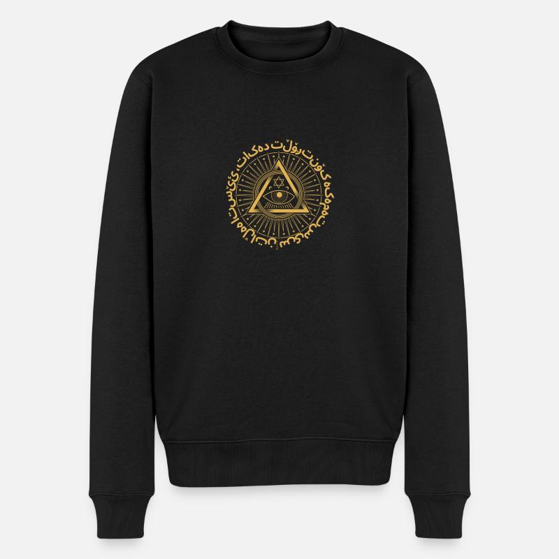 Illuminati - Männer Premium Bio Pullover - Schwarz