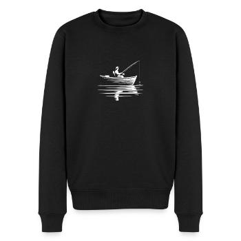 La tranquillité du pêcheur - Pull Premium bio Homme - noir - Devant - Nico (187cm)
