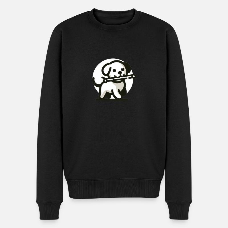 Chien joueur - Pull Premium bio Homme - noir