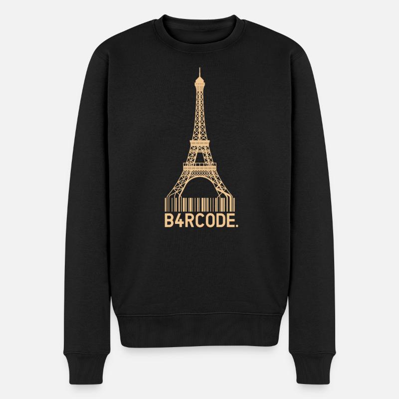 B4RCODE. Paris - Männer Premium Bio Pullover - Schwarz