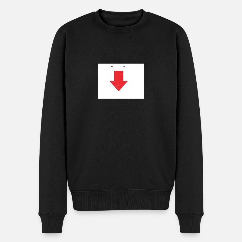 Pfeil Gesicht - Männer Premium Bio Pullover - Schwarz