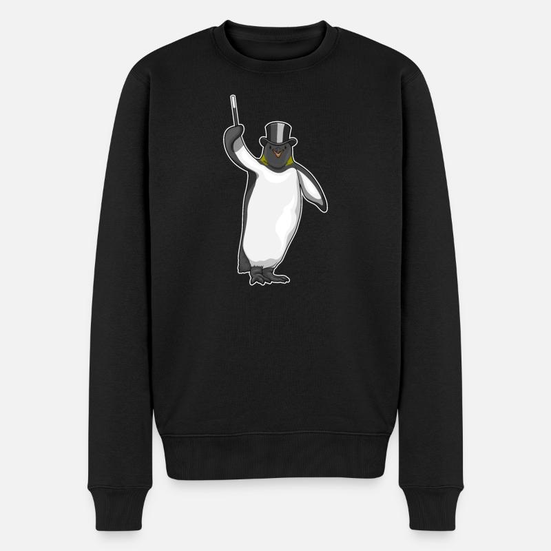 Baguette magique pingouin - Pull Premium bio Homme - noir