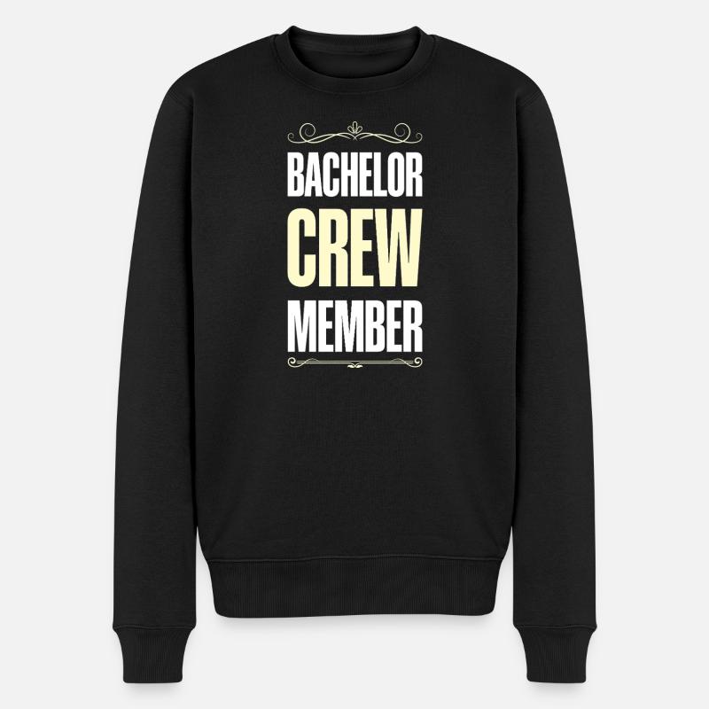 Bachelor Crew - Männer Premium Bio Pullover - Schwarz