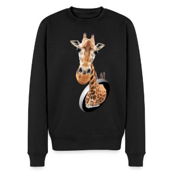 La girafe et les suricates - Pull Premium bio Homme - noir - Devant - Nico (187cm)