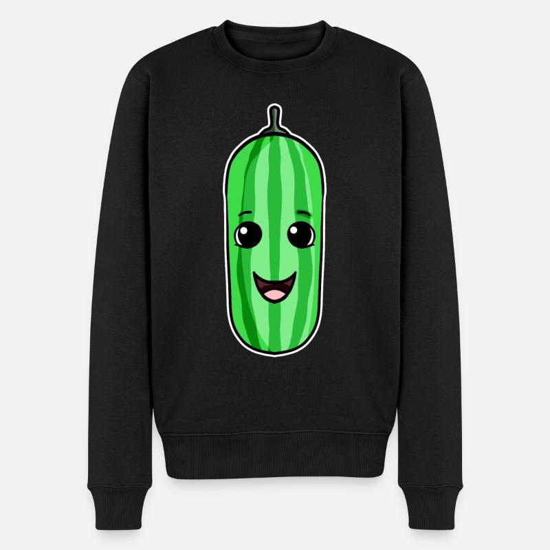 Motif de concombre - Pull Premium bio Homme - noir