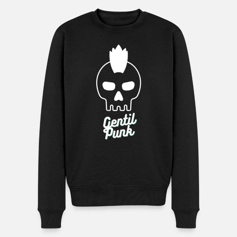 Gentil punk - Pull Premium bio Homme - noir