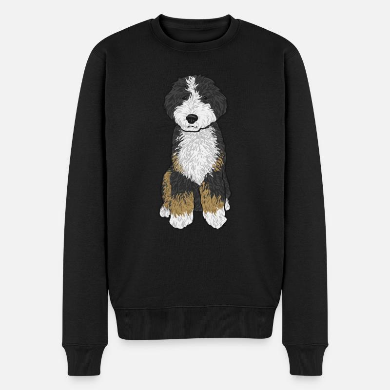 Cadeau pour chien Bernedoodle - Pull Premium bio Homme - noir