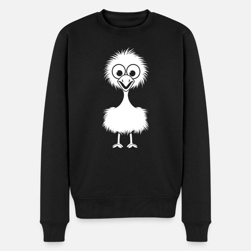 Strauß - Männer Premium Bio Pullover - Schwarz