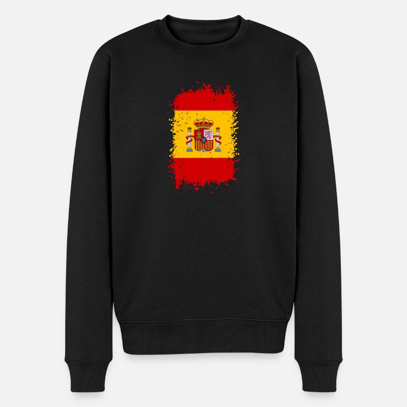 Spanien - Männer Premium Bio Pullover - Schwarz