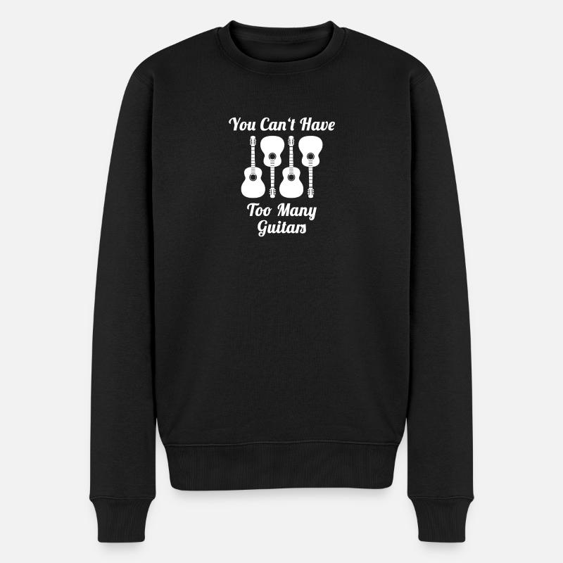 You Can't Have Too Many Guitars - Männer Premium Bio Pullover - Schwarz