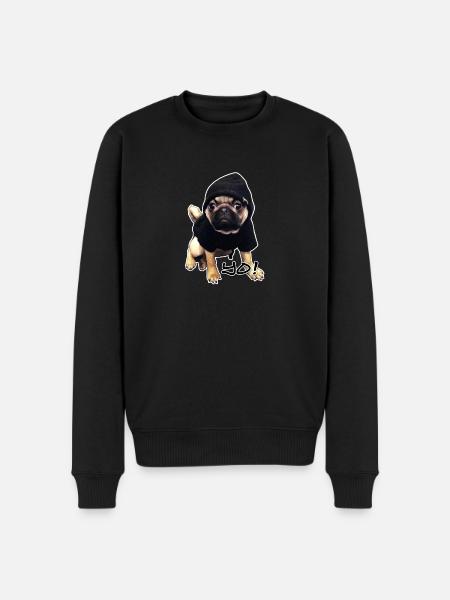 yo_mops_3 - Pull Premium bio Homme - noir