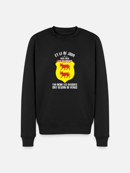 le 8e jour, les béarnais - Pull Premium bio Homme - noir
