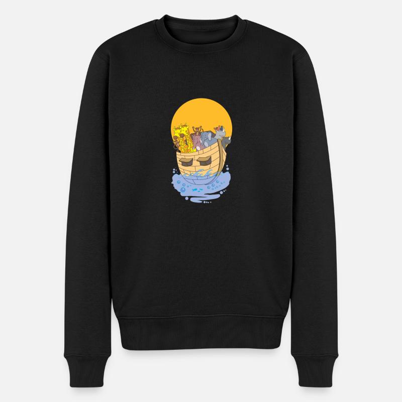 T-Shirt Tiere Afrika - Männer Premium Bio Pullover - Schwarz