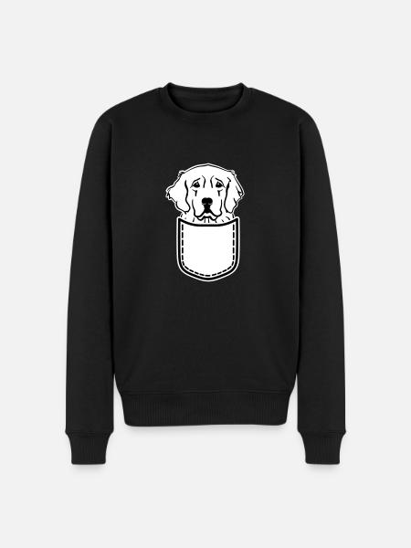 Golden Retriever - Männer Premium Bio Pullover - Schwarz