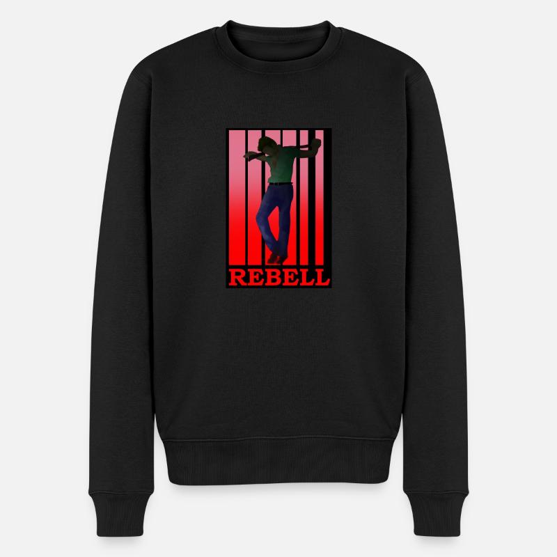 Ein Rebell - Männer Premium Bio Pullover - Schwarz