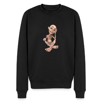 Nain, gnome, gobelin, créature mythique, conte de fées - Pull Premium bio Homme - noir - Devant - Nico (187cm)